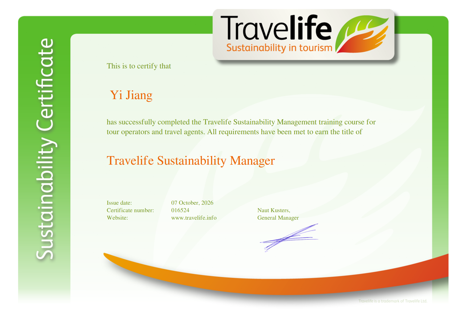 Travelife Zertifikat