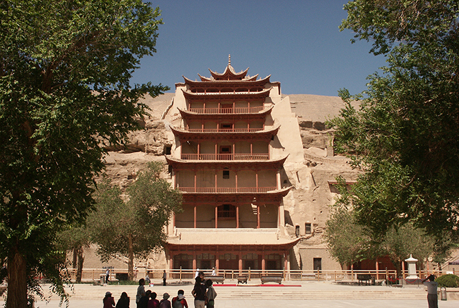 China, Gansu, Dunhuang, Mogao-Grotten, Felsmalerei, buddhistisch
