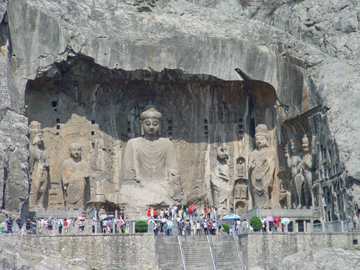 China, Henan, Luoyang, Longmen, Grotten, Felsskulpturen, buddhistisch, 