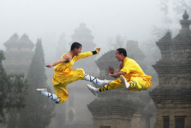 1500-Jahrfeier des Shaolin Klosters in der Provinz Henan im September 1995