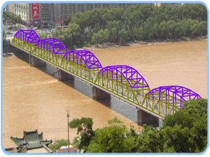 Eisenbrücke, Lanzhou, Gelber Fluß 