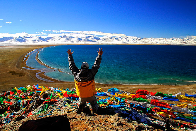 Die Landschaft von Tibet in China Reisen